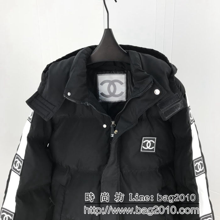 CHANEL香奈兒 vintage中古系列 18ss秋冬新款 中古膠章 羽絨棉服 情侶款   ydi1750